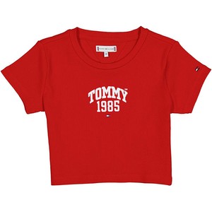 Czerwona bluzka dziecięca Tommy Hilfiger dla dziewczynek