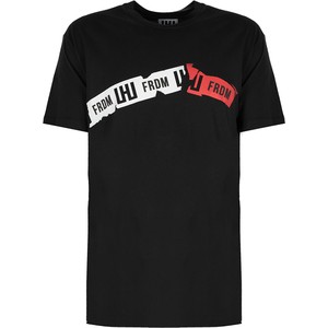 Czarny t-shirt ubierzsie.com z krótkim rękawem z bawełny