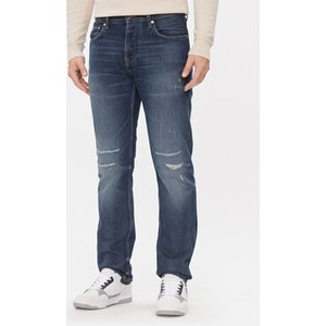 Granatowe jeansy Tommy Hilfiger w młodzieżowym stylu