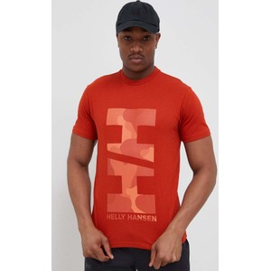 T-shirt Helly Hansen z bawełny z nadrukiem w młodzieżowym stylu
