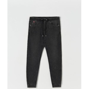 Czarne jeansy Sinsay w street stylu z bawełny