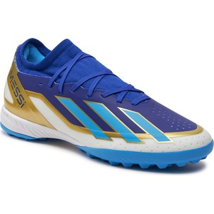 Niebieskie buty sportowe Adidas sznurowane w sportowym stylu ultraboost