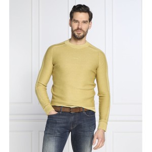 Żółty sweter Hugo Boss w stylu casual
