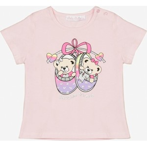 Różowa bluzka dziecięca born2be dla dziewczynek z bawełny