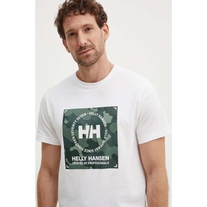 T-shirt Helly Hansen z bawełny w młodzieżowym stylu z krótkim rękawem