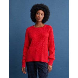 Czerwony sweter Diverse z bawełny