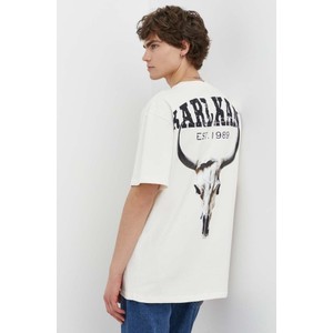 T-shirt Karl Kani z nadrukiem w młodzieżowym stylu z bawełny