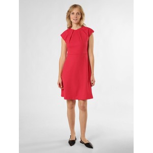 Czerwona sukienka S.Oliver Black Label z okrągłym dekoltem prosta z krótkim rękawem