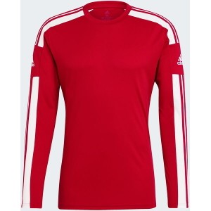 Czerwona koszulka z długim rękawem Adidas z dżerseju