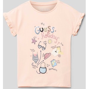 Bluzka dziecięca Guess dla dziewczynek z bawełny