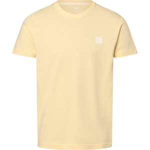 Żółty t-shirt Nils Sundström z bawełny w stylu casual