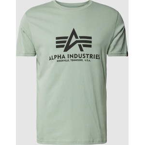 T-shirt Alpha Industries z nadrukiem w młodzieżowym stylu