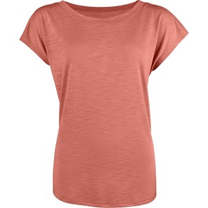 Różowy t-shirt Nur Die z krótkim rękawem w stylu casual