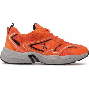Pomarańczowe buty sportowe Calvin Klein w sportowym stylu