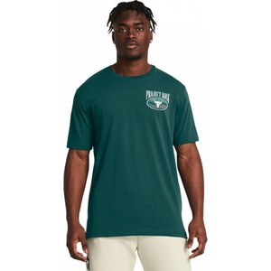 Zielony t-shirt Under Armour z krótkim rękawem w sportowym stylu z bawełny