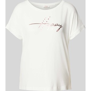 T-shirt S.Oliver z okrągłym dekoltem w młodzieżowym stylu