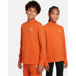 Pomarańczowa koszulka dziecięca Nike dla chłopców z długim rękawem