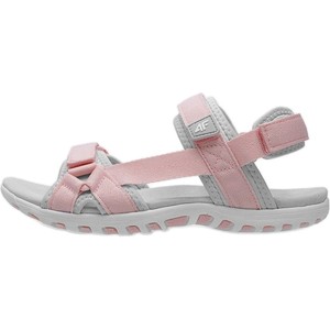Różowe buty dziecięce letnie 4F dla dziewczynek na rzepy