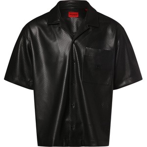 Czarna koszula Hugo Boss z klasycznym kołnierzykiem w stylu casual