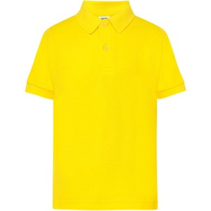 Żółta koszulka dziecięca JK Collection z krótkim rękawem dla chłopców z bawełny