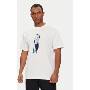 T-shirt New Balance z nadrukiem w sportowym stylu z krótkim rękawem
