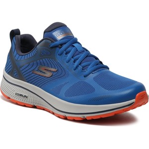 Niebieskie buty sportowe Skechers w sportowym stylu sznurowane