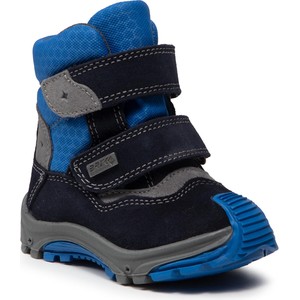 Granatowe buty dziecięce zimowe Bartek na rzepy