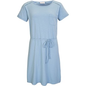 Niebieska sukienka G.i.g.a. z krótkim rękawem mini w stylu casual