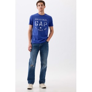 Niebieski t-shirt Gap w młodzieżowym stylu