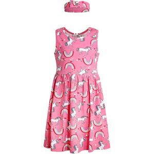 Różowa sukienka dziewczęca Happy Girls By Eisend z bawełny