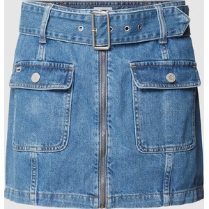 Niebieska spódnica Tommy Jeans mini z jeansu