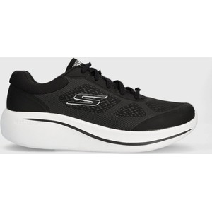 Czarne buty sportowe Skechers w sportowym stylu z płaską podeszwą