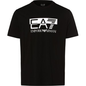 Czarny t-shirt Emporio Armani z bawełny z nadrukiem