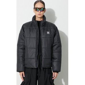 Czarna kurtka Adidas Originals krótka bez kaptura w stylu casual