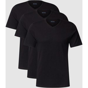 Hugo Boss T-shirt z dekoltem w serek w zestawie 3 szt. model ‘Classic’