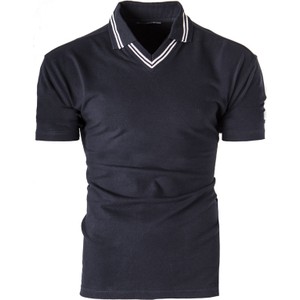 Czarna koszulka polo Risardi w stylu casual
