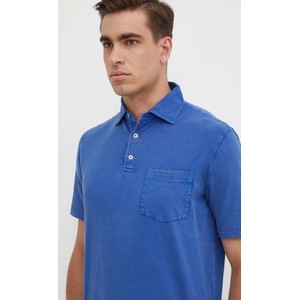 Niebieska koszulka polo POLO RALPH LAUREN z krótkim rękawem