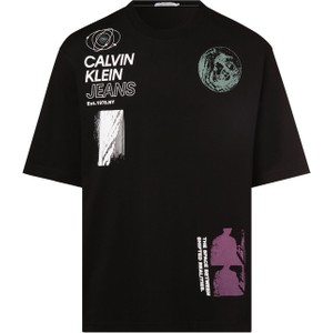 T-shirt Calvin Klein z nadrukiem z krótkim rękawem w młodzieżowym stylu
