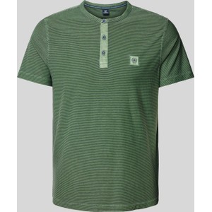 Zielony t-shirt Lerros z bawełny w stylu casual