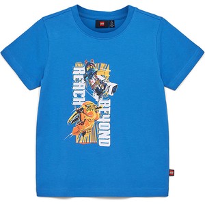 Niebieska koszulka dziecięca Lego z bawełny dla chłopców