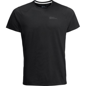 Czarny t-shirt Jack Wolfskin w sportowym stylu