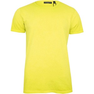 Żółty t-shirt Brave Soul z krótkim rękawem z bawełny