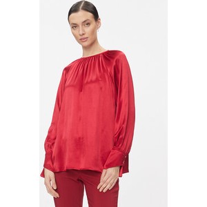 Czerwona bluzka Rinascimento z długim rękawem w stylu casual