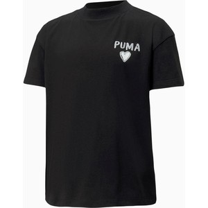 Czarna bluzka dziecięca Puma z bawełny