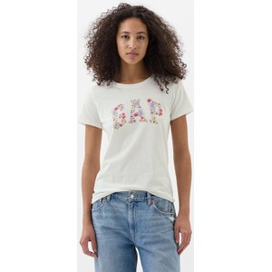 T-shirt Gap w młodzieżowym stylu z okrągłym dekoltem z bawełny