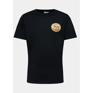 Czarny t-shirt Redefined Rebel z krótkim rękawem w stylu casual z nadrukiem