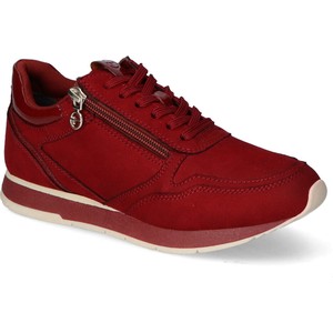 Czerwone buty sportowe Tamaris w sportowym stylu