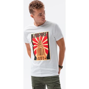 T-shirt Ombre z nadrukiem w młodzieżowym stylu z krótkim rękawem