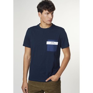 Niebieski t-shirt Ochnik z bawełny