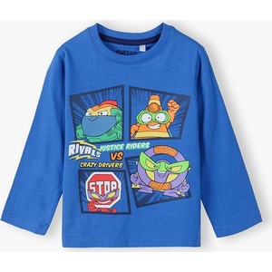 Niebieska koszulka dziecięca Super Zings z długim rękawem dla chłopców